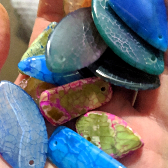 Dragon Veins Stones - custom jewelry design. An amazing unique statement piece - Picture 7 of 7